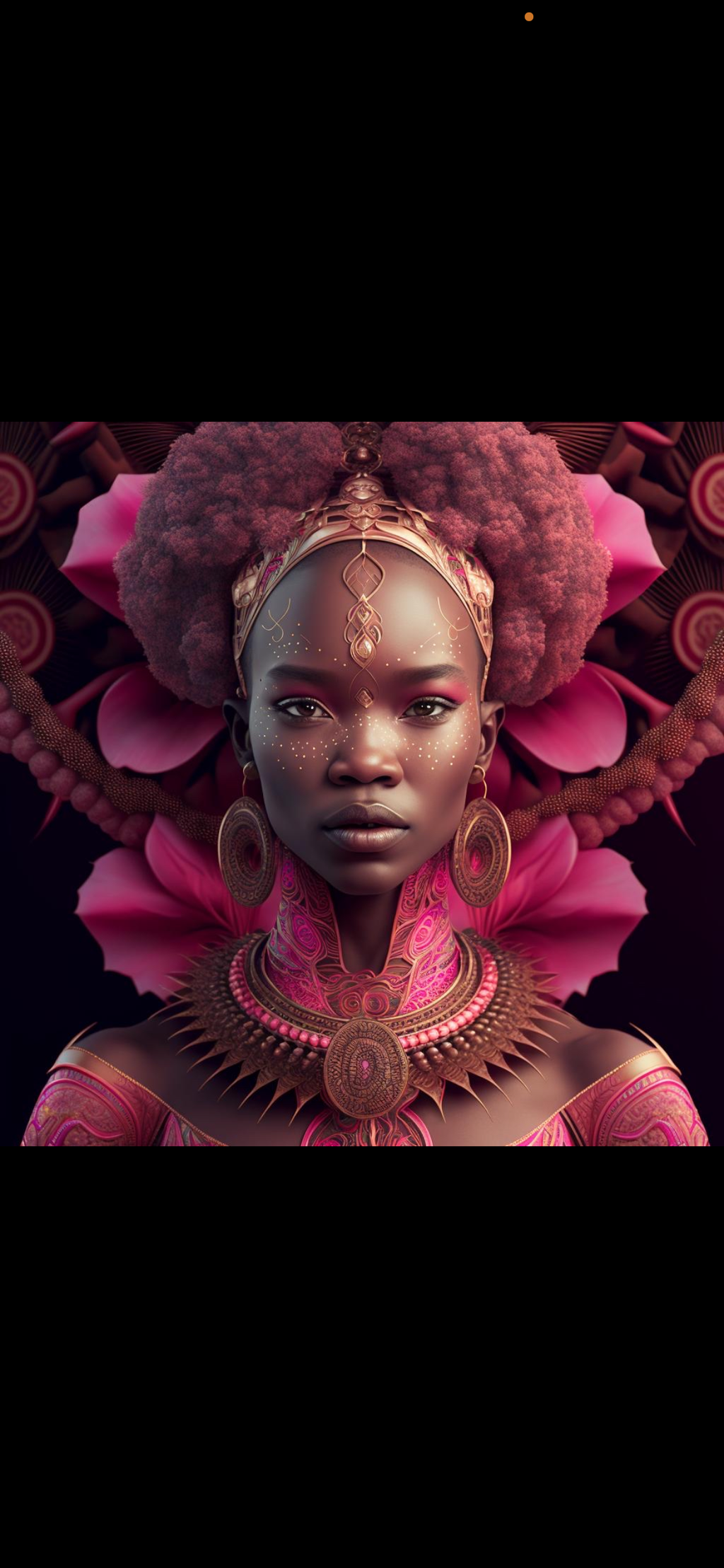 Melanin Queen Gold Crown Wall Art