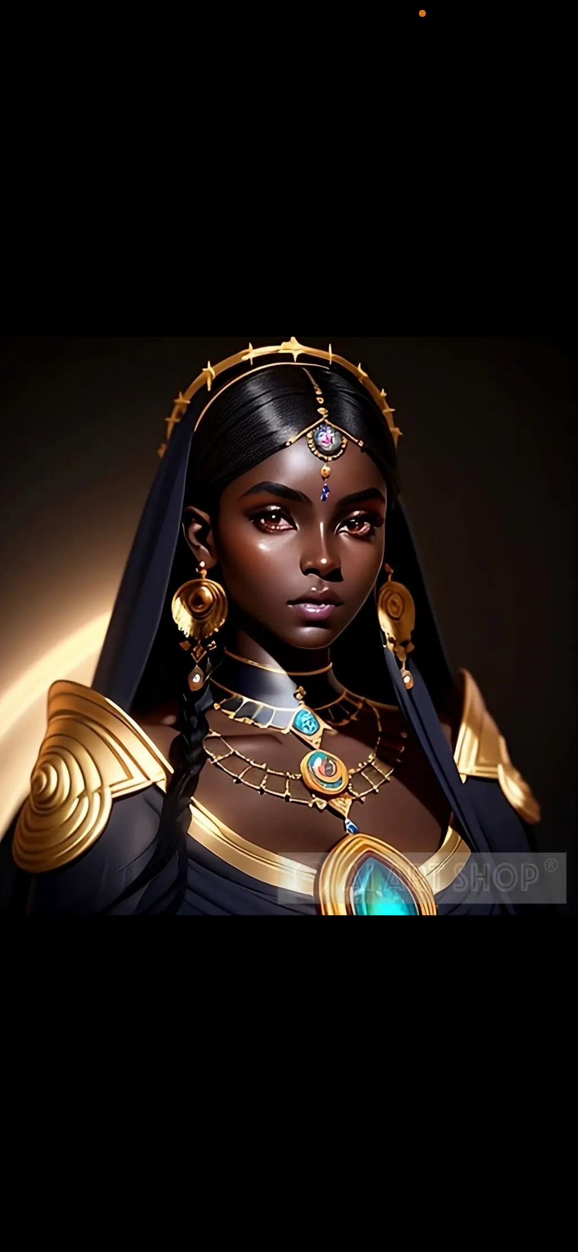 Melanin Queen Gold Crown Wall Art