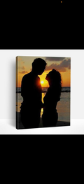 🌅❤️Black Love Sunset Romantic Wall Art